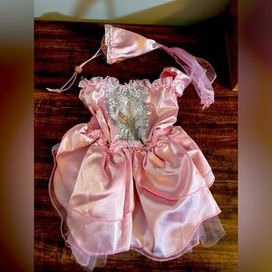 Elegant Pink Dog Dress with Hat